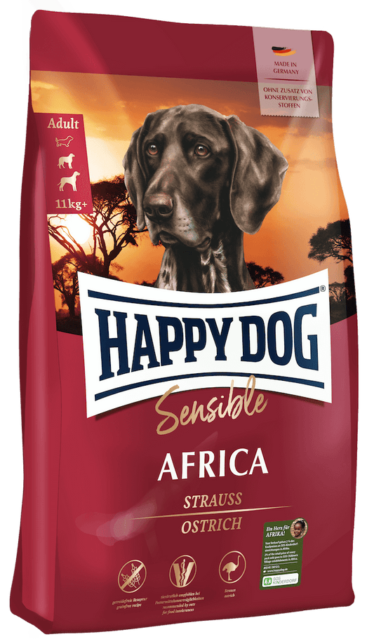 Grain free ostrich and potato dog food